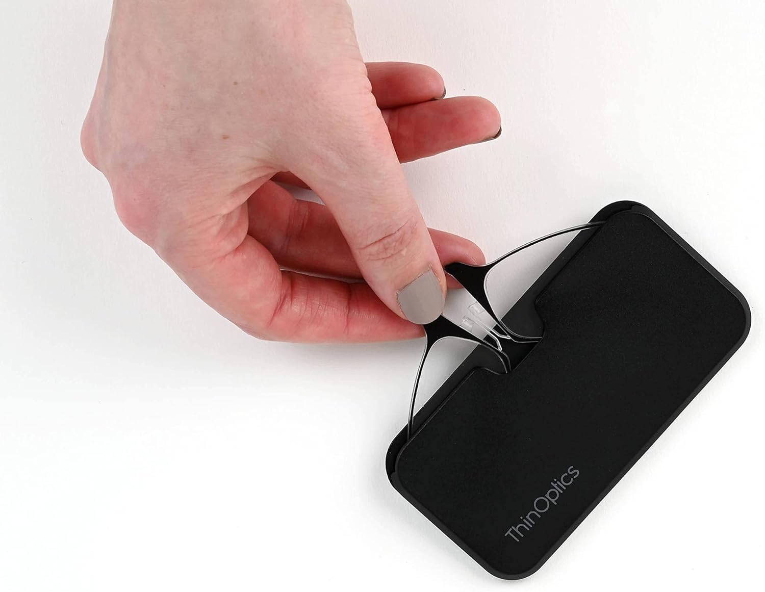 ThinOptics Reading Glasses + Black Universal Pod Case Classic