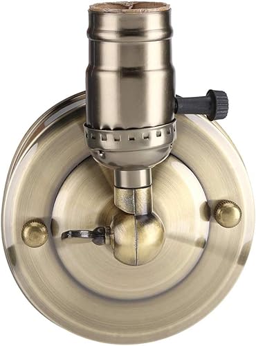 Lámpara de pared, soporte de bombilla de metal retro, soporte para lámpara de pared E27, soporte de lámpara de luz vintage, mini accesorio de