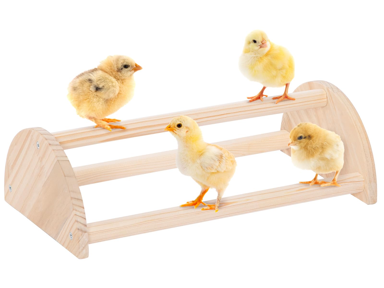 PETSFIT Chick Perch Prevent Rotation Design, Strong Wooden Chicken Roosting Bar, Easy to Assemble and Clean, Fun Toys fo