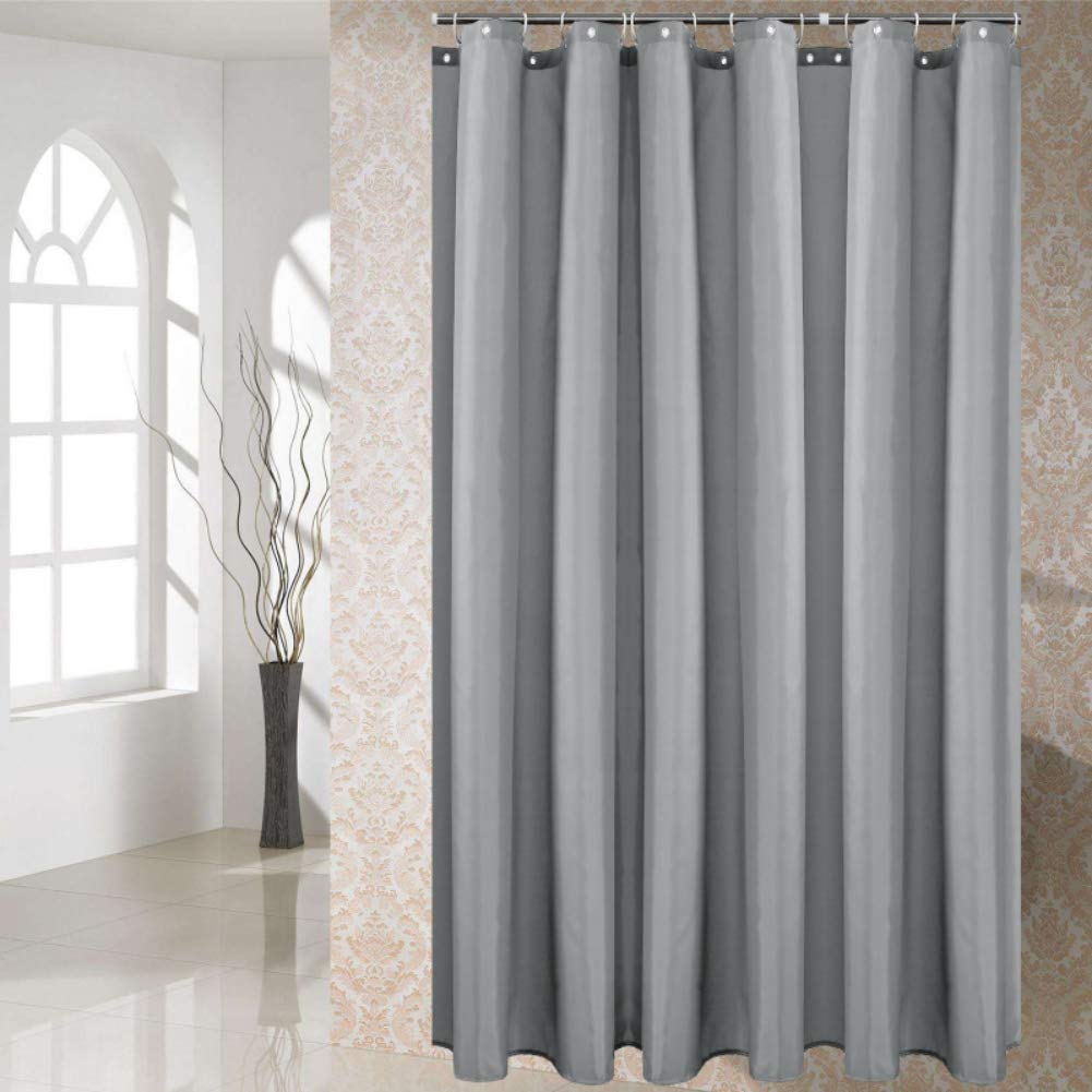 HankykyHankyky Shower Curtain Polyester Mould and Mildew Resistant Bathroom Curtain Liner Waterproof Hotel Quality With 12 Hooks 180 x 180 cm (71 x 71 Inch)