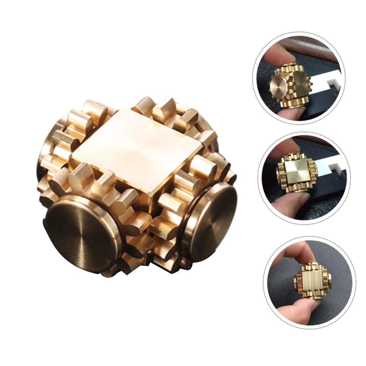 VICASKY Mini Cube à Mécanismes en Laiton pour Décompression et Exercice Cognitif, Jouet Gyroscopique Créatif pour Garçon et Filles et Adultes, Présent