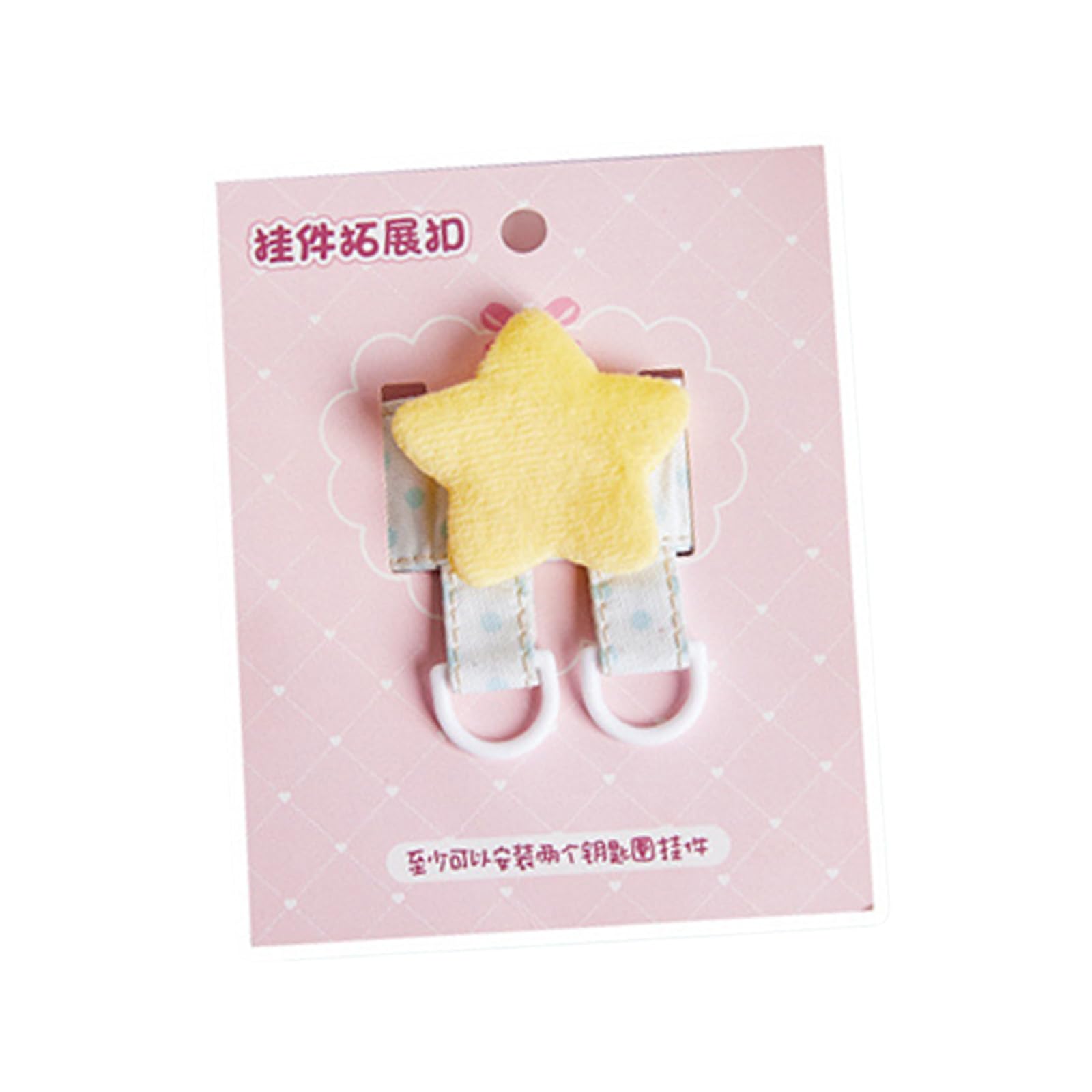 Mekalero A Furry Star Nd Heart Keychain Dorable Plush D-Shaped Buckle For Phone Charm Backpacks Purse Bags Luggage Decoration Fun Phone Charm