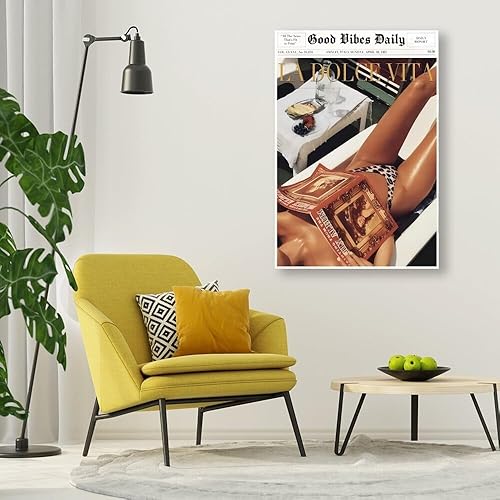 Miniatura 3 de Arte de pared de periódico de Nueva York, vintage de los años 60, pósteres estéticos de moda preppy para ambiente de playa, arte trippy, impresiones