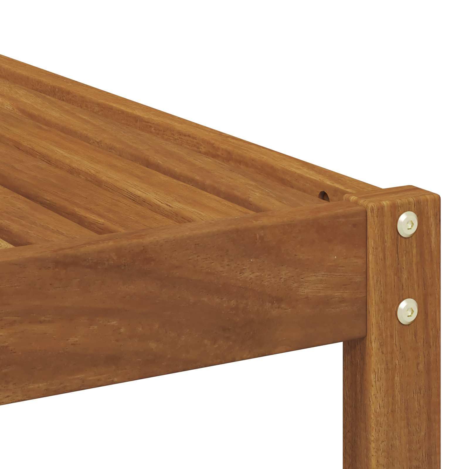 Outdoor-Sofagarnitur 4-teilig aus massivem Akazienholz naturfarben, wetterfestes Gartenmöbel-Set mit Flexibler Sitzgruppe für Balkon, Terrasse und Garten, modernes Design