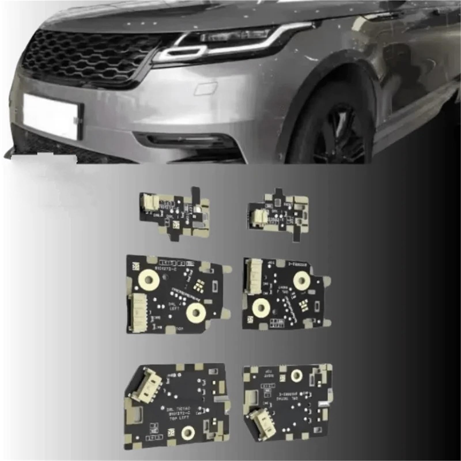 Gruppo Ottico Anteriore Auto Per Land Per Rover Velar 2017 2018 2019 2020 2021 2022 Faro LED DRL Schede Luce Di Marcia Diurna OEM B101672-C B101682-C Fari(3pcs for Left light)