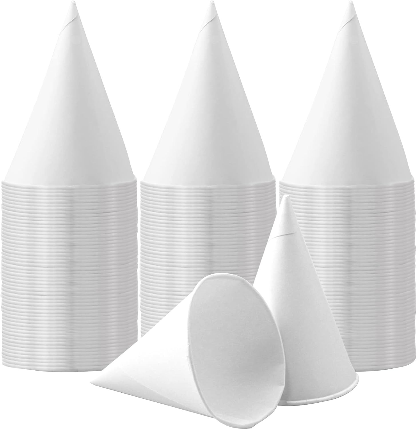 VOKOY 200 Pcs 3.7oz Small White Paper Cone Cups, Wax Free