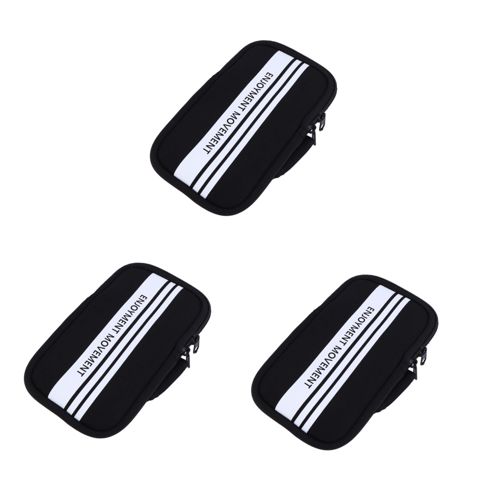 DOITOOL 3stücke Wasserdichtes Sportarmband Für Handys Praktische Handyhalterung Für Jogging Laufen Und Outdoor-aktivitäten Schwarz Mit Kopfhöreranschluss