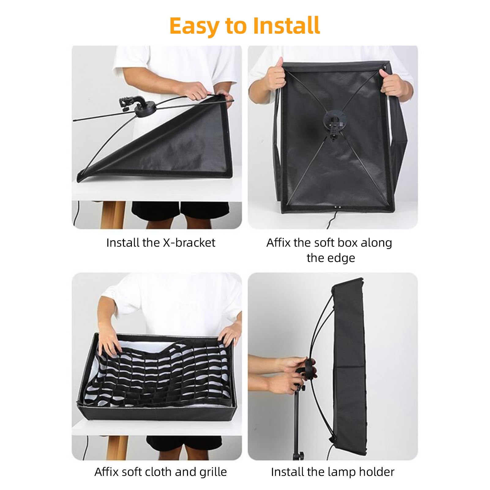 Andoer Estera de luz de Video LED Plegable de 40 * 60 cm, Kit de iluminación de fotografía de luz de Panel LED Flexible de 70 W Regulable 3000K-6500K con Control Remoto Softbox para Youtube TikTok