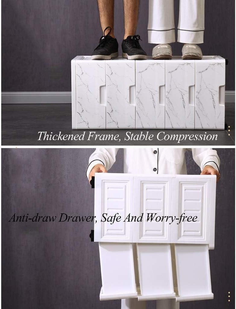 Storage Bins Multi-Layer Cabinet, with Universal Wheel, Removable, Suitable for Home Wardrobe(Ivory Yellow,5 layers)