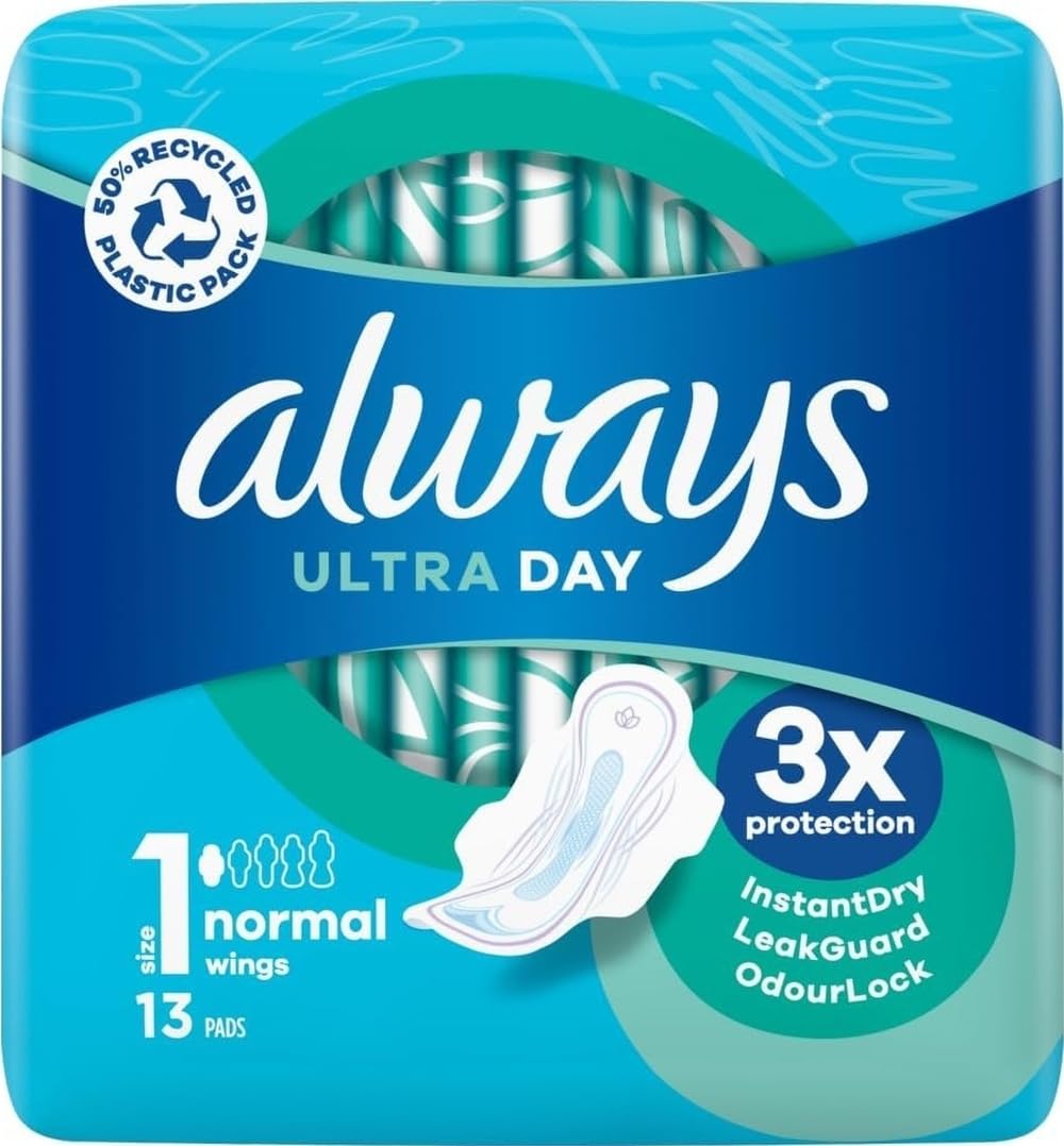 Always Ultra Day Maxi Long Plus Size 1 Pads With Wings 13pk