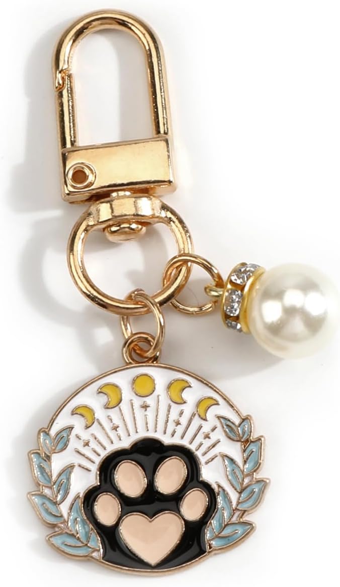 Cat Keychain Cute Kitty Keycharm for Women Cute Ragdoll Cat Keyring Gift for Pet Owners Keys Bags