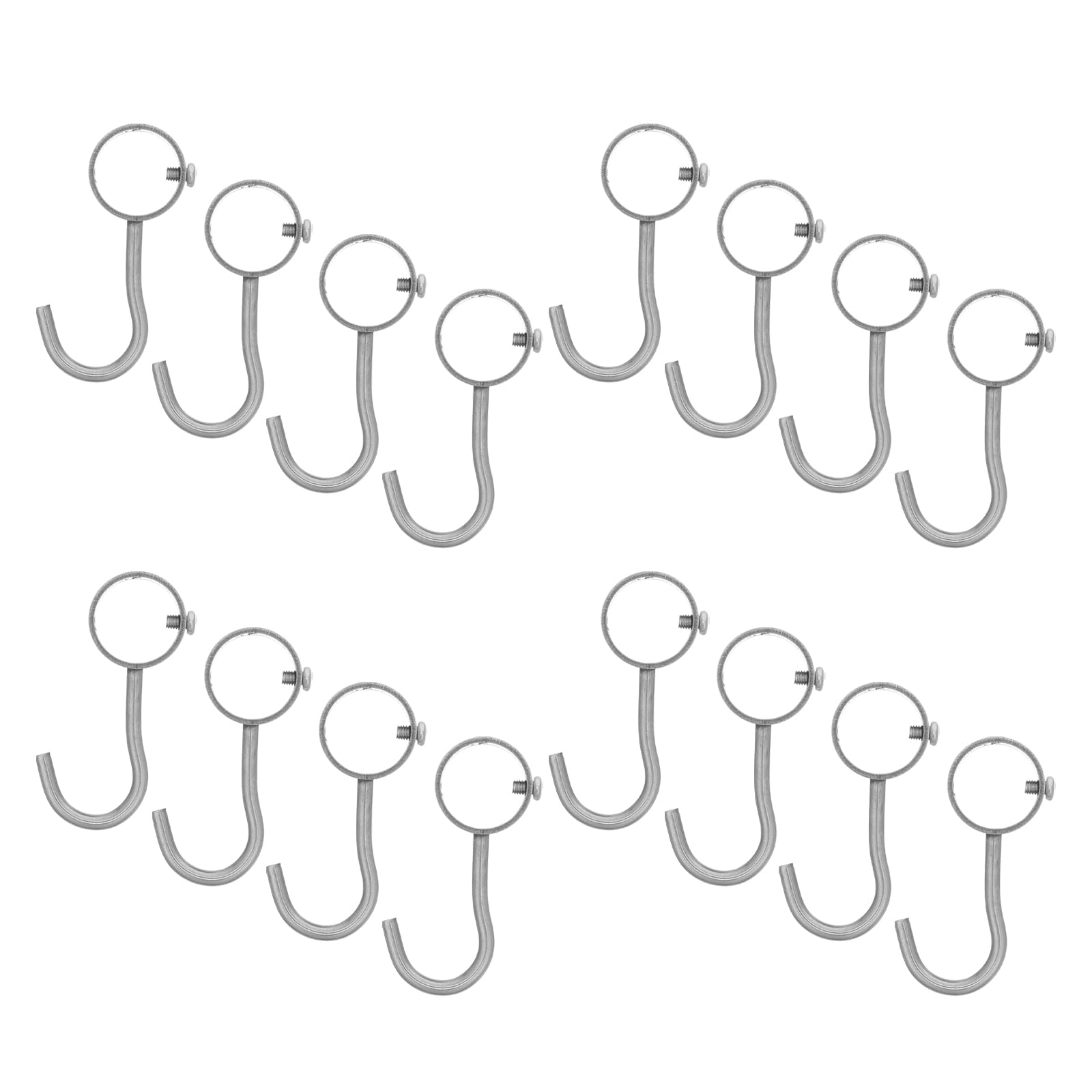Set da 20 Ganci in Acciaio Inossidabile per Rotaie Tubolari da 25 Mm, Ganci da Cucina Resistenti per Appendere Pentole, Padelle e Asciugamani, Supporto Peso Uniforme