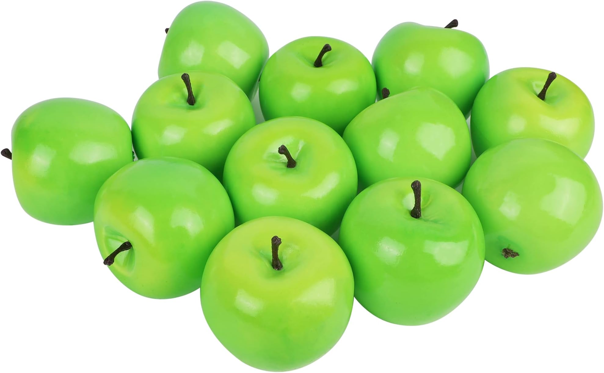 Cllayees Fake Fruit Artificial Apples, Set of 12 Decorative Fruit Lifelike Faux Apples Realistic Fruits Apple Decorations for Kitchen, Realistic Fake Fruits Party Props Home Decor