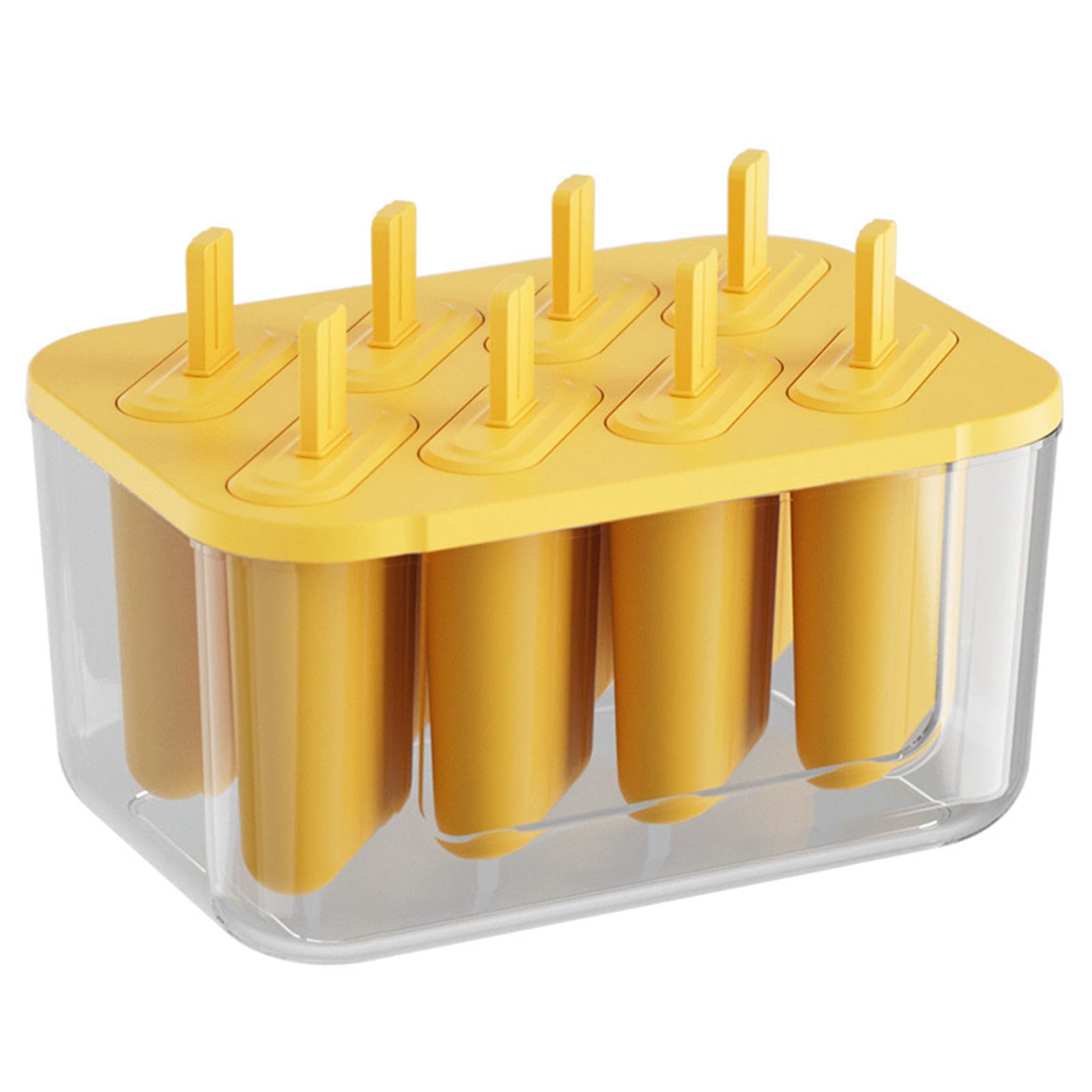 Ice Cream Molds Flexible Silicone 8 Piece Ice Pop Mold Reusable Easy Release DIY Freezer Pop Maker for Kids Homemade