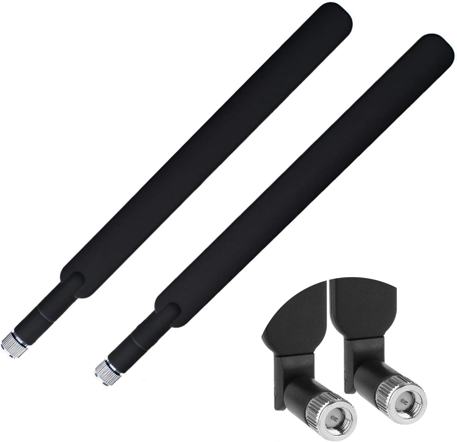 Aigital SMA Antenna 4G LTE High Gain 9dBi WiFi Antenna Dual Band(2.4GHz&5.8GHz) Omni-Directional Antenna 3G/4G/GSM for WiFi Router/Security Camera Huawei B880 E5172E5175 E5186 EB890-2 Pack