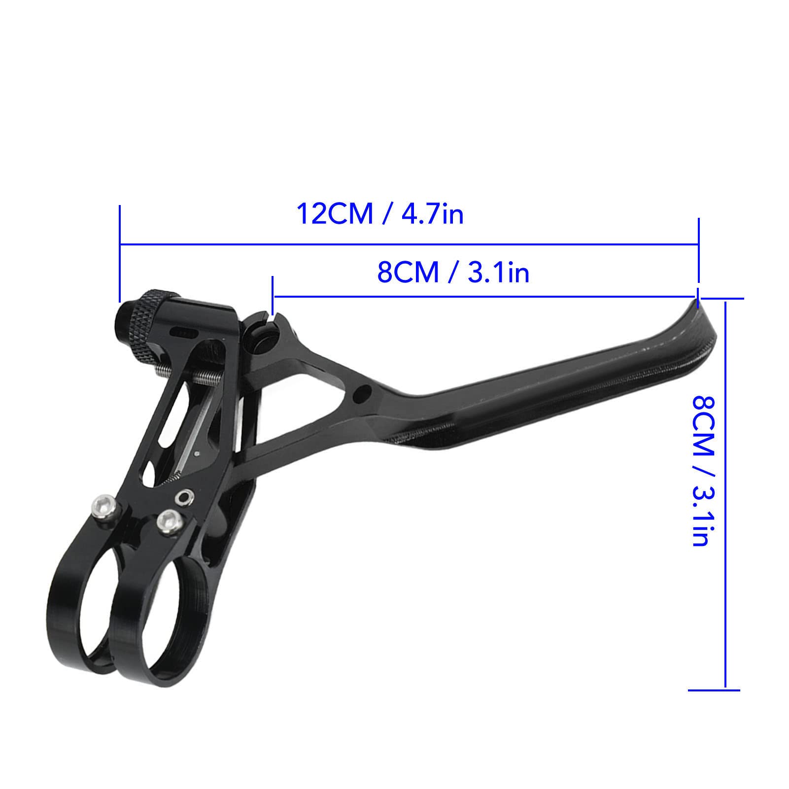 Leve Freno Bici con Maniglia Cavo Ultraleggera per Manubrio da 22,2 mm CNC Facile Regolazione Lega di Alluminio Leggera Resistente e Fissata Saldamente Adatta per (Nera)
