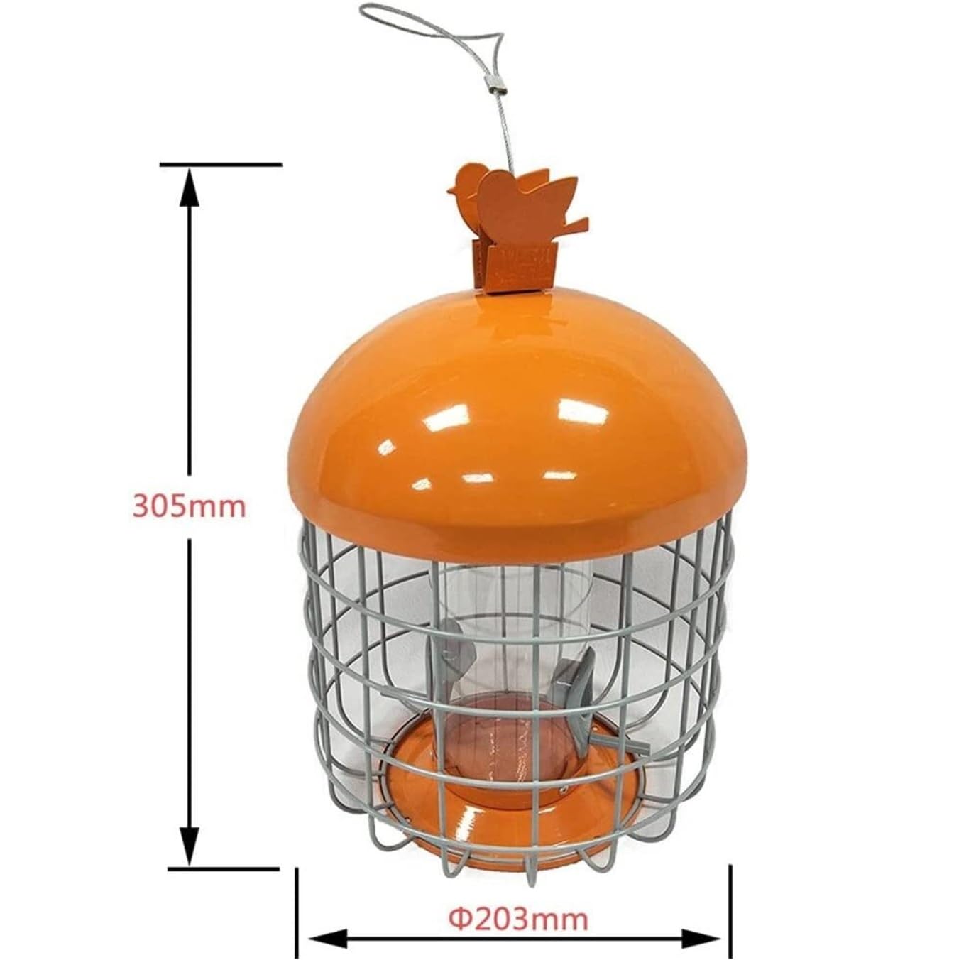 Karmnik dla Ptaków Balkon Okrągły Metalowy Karmnik Dla Ptaków Kryty Balkon Wiszący Podajnik Na Zewnątrz Dekoracja Ogrodu Zewnątrz