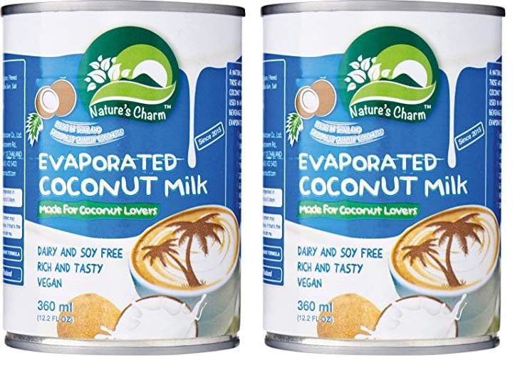 Natcharm Coconut Milk Evaporated, 12.2 oz (Pack of 2)