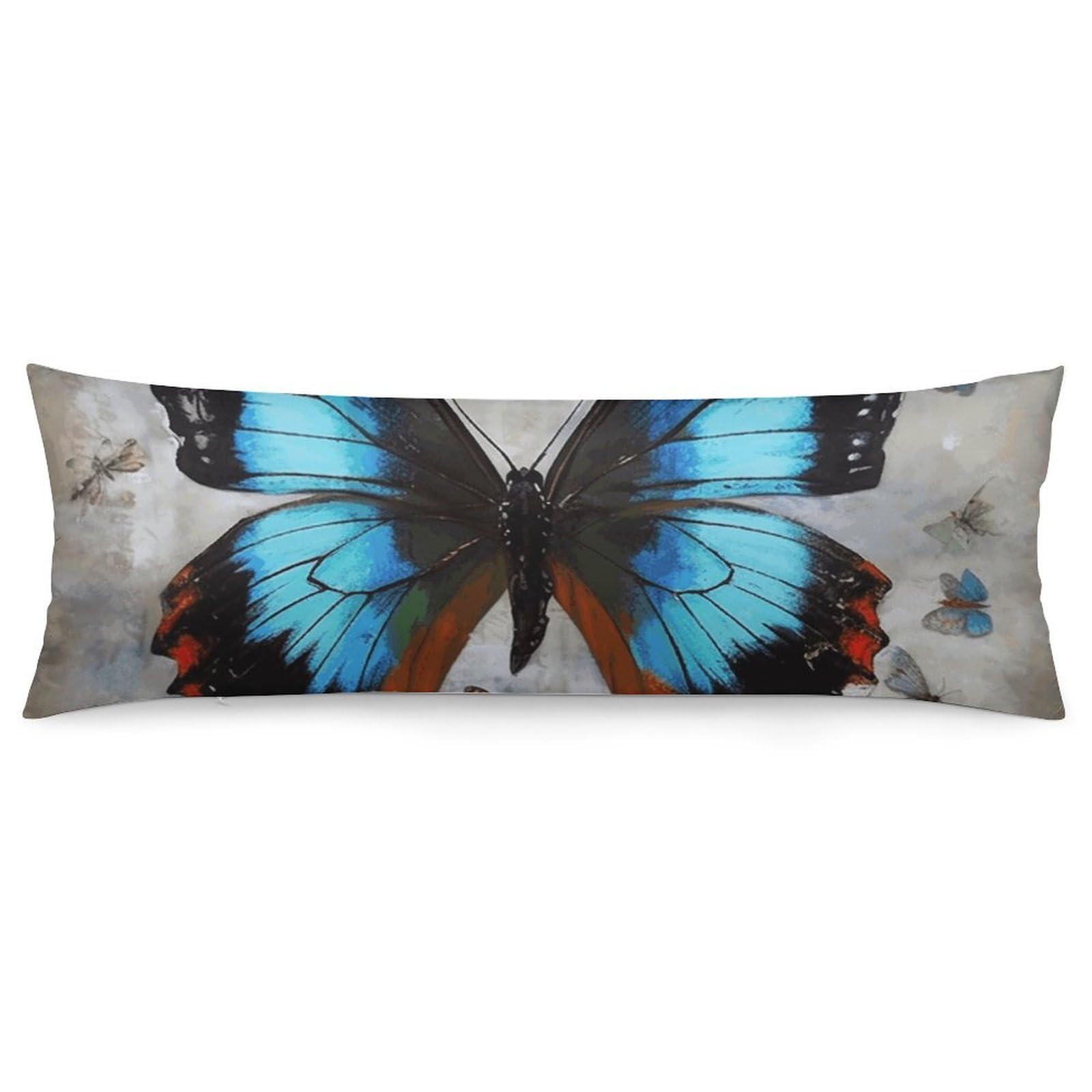 2 Pack Pillow Cases for Hair and Skin, Soft Breathable Pillow Case Covers with Hidden Zipper, Butterfly Pillowcase 20"x54" Pillow Covers for Sleeping Gift