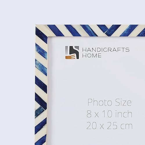 Miniatura 6 de Handicrafts - Marco de fotos para el hogar, diseño de espiga de cheurón inspirado en el arte, decoración de pared, marcos de regalo de Navidad, 8 x