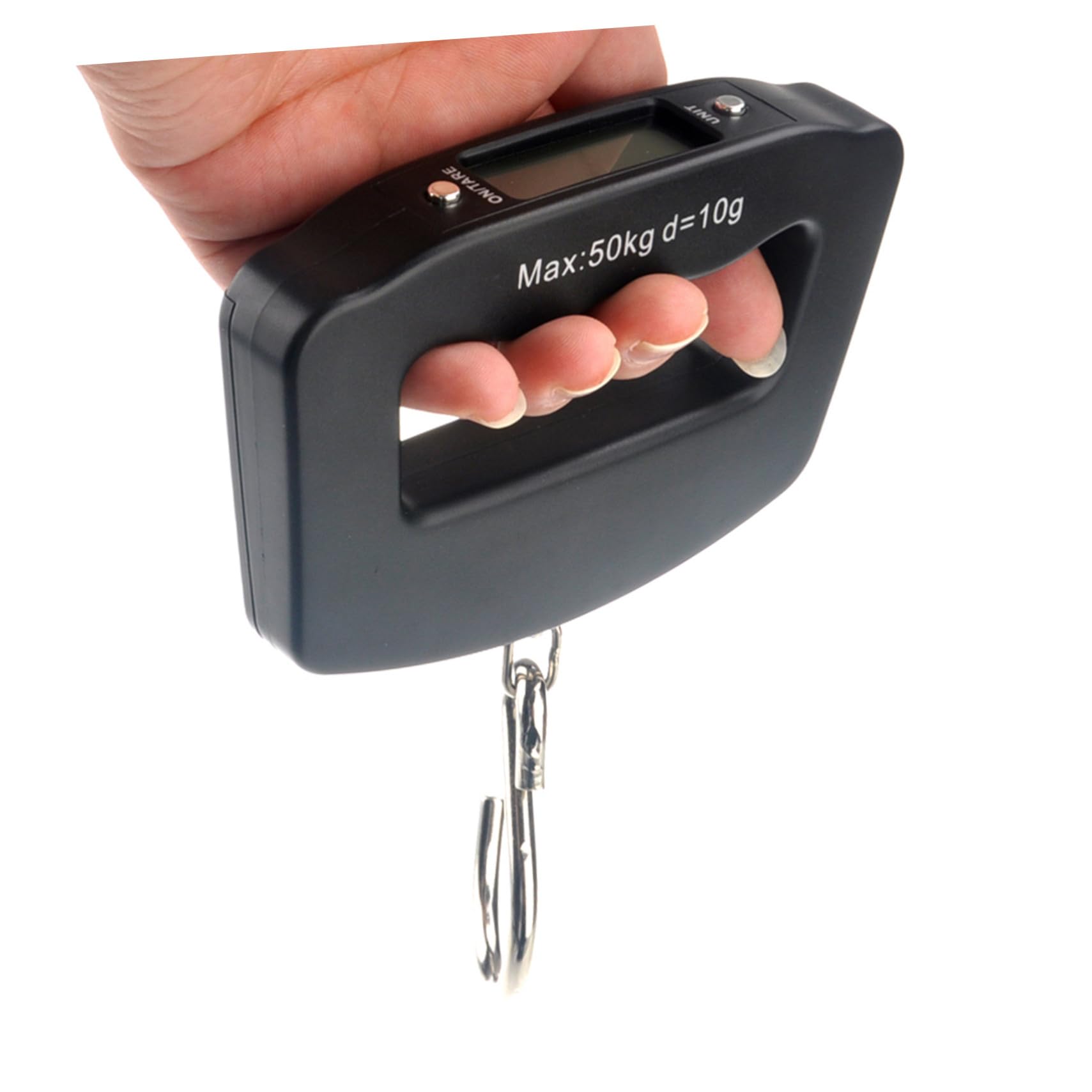 2 Piezas Báscula Digital Portátil de Equipaje con Gancho Grande y Asa Cómoda Pantalla Retroiluminada para Viaje y Pesca Ligera y Compacta para Maletas