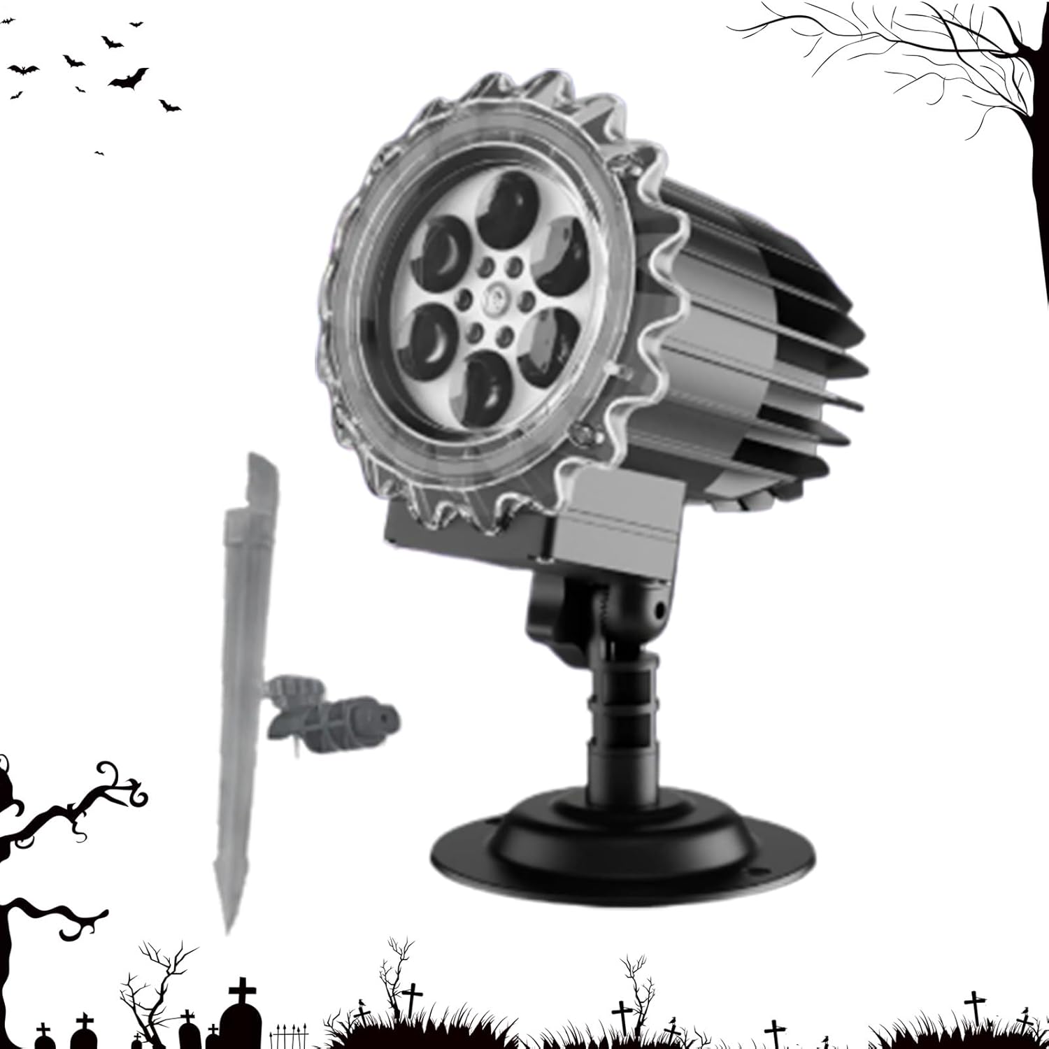 Halloween Outdoor Projector, Waterproof Holiday Projector Landscape Lamp, LED Projection Lighting for Porch Gardens Yard Patio Courtyards Themed Events Lawn