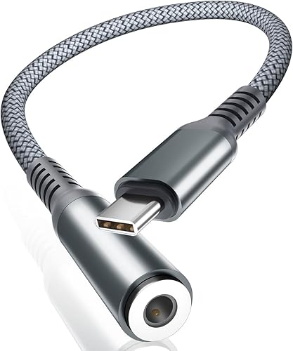 Basesailor iPhone 16 15 Pro Max Adaptador USB C a 0.138 in Aux, convertidor de audio USB C, conector de auriculares tipo C de 18 pulgadas para