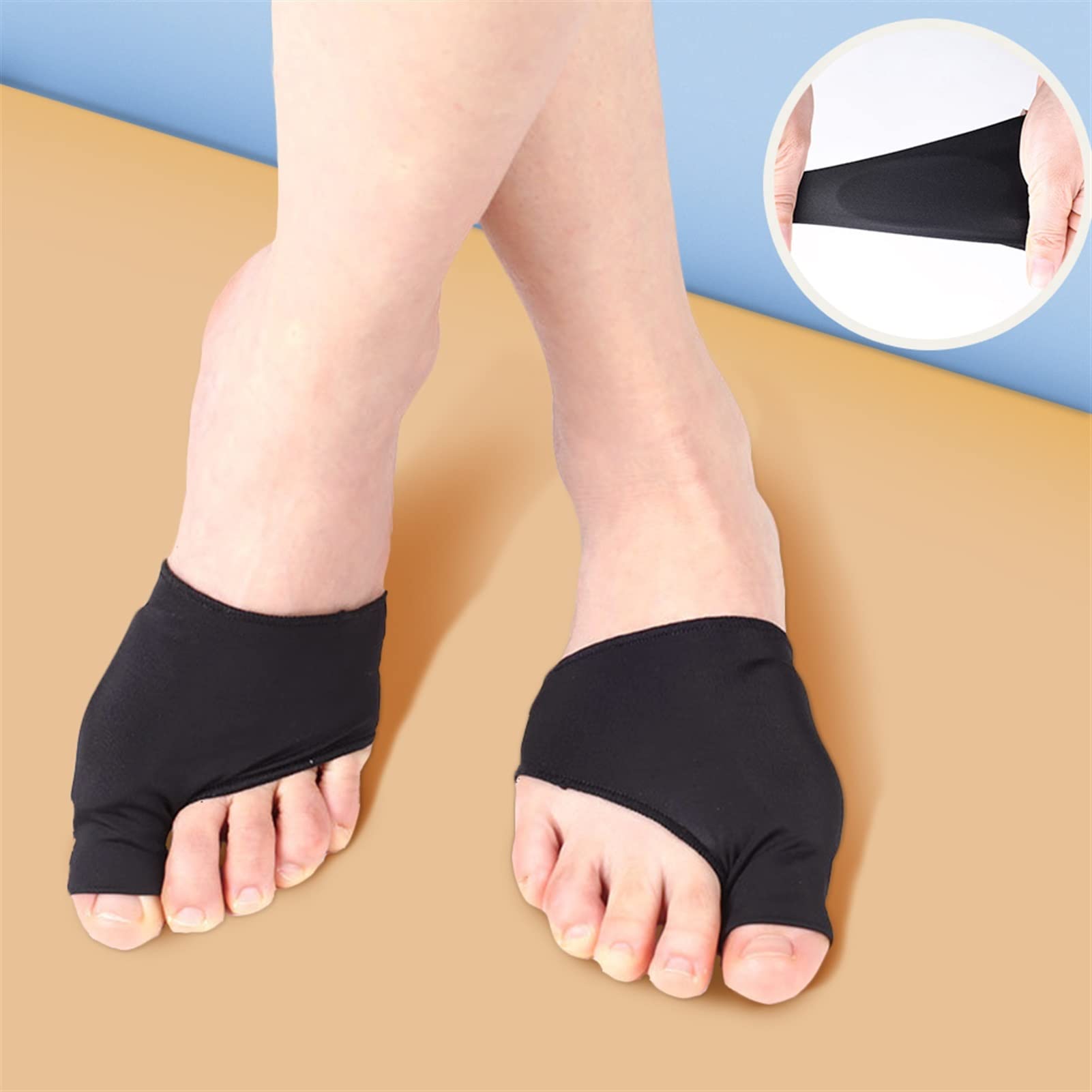 1 Paio di Dita dei Piedi Alluce valgo Bretelle Alluce Ortopedico Dolore alleviare Osso Pollice Manica borsite correttore Calzini separatore (1 Paio S)
