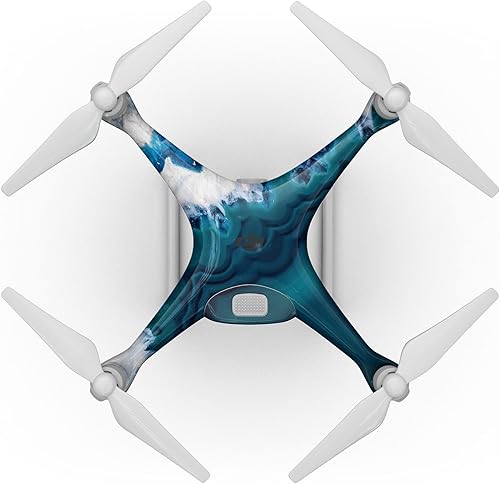 Miniatura 3 de Compatible con Drone DJI Mavic - Adhesivo protector de vinilo resistente a los arañazos - Camuflaje digital azul brillante y gris