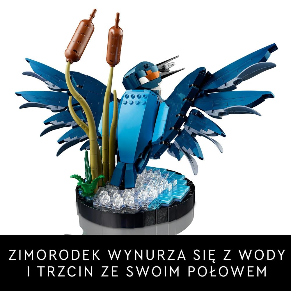 LEGO Icons Zimorodek, Model Ptaka z Klocków do Zbudowania, Kreatywny zestaw dla Dorosłych Miłośników Ornitologii, Dekoracje do Domu i Ozdoba na Biurko, Pomysł na Prezent dla Niej i dla Niego, 10331