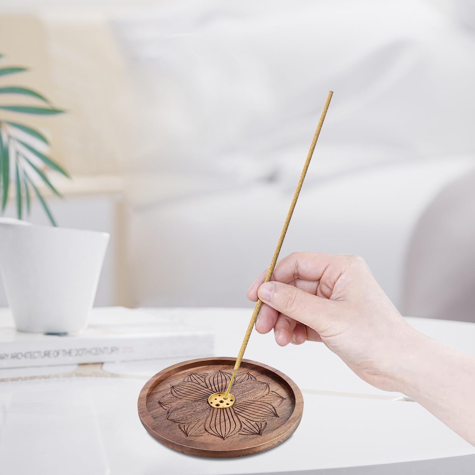 Porte Encens En Bois, Porte Encens De Lotus, Support Encens