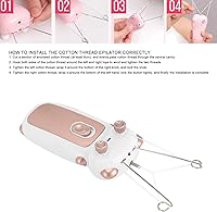 Vista 4 de Accesorio para depiladora eléctrica de hilo de algodón, removedor de pelo facial, afeitadora de pelo, depiladora de belleza, hilo de roscado