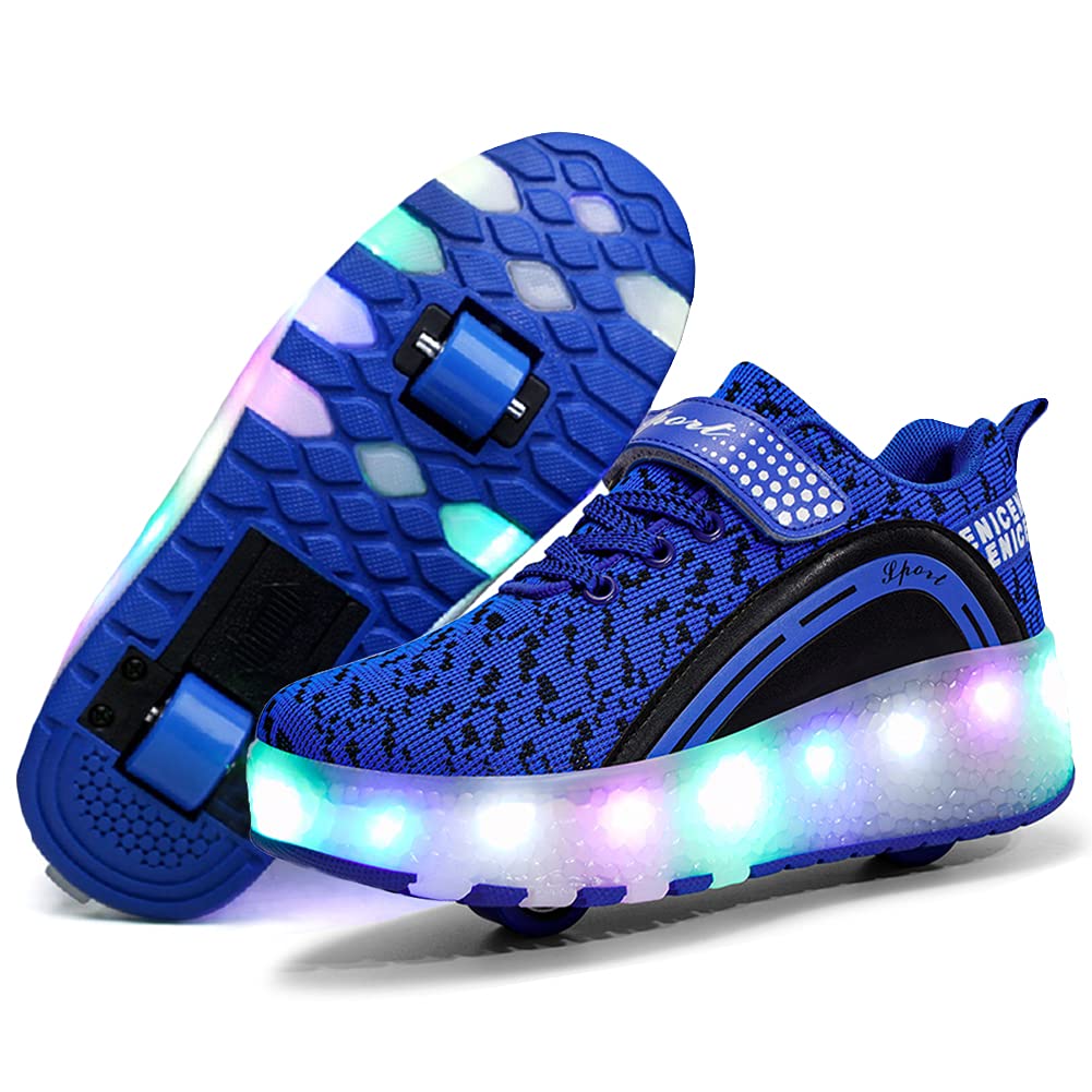 NsasyGirls Boys Roller Shoes with LED Light Up Wheels Sneakers Kids Roller  Skates Shoes for Kids for Children