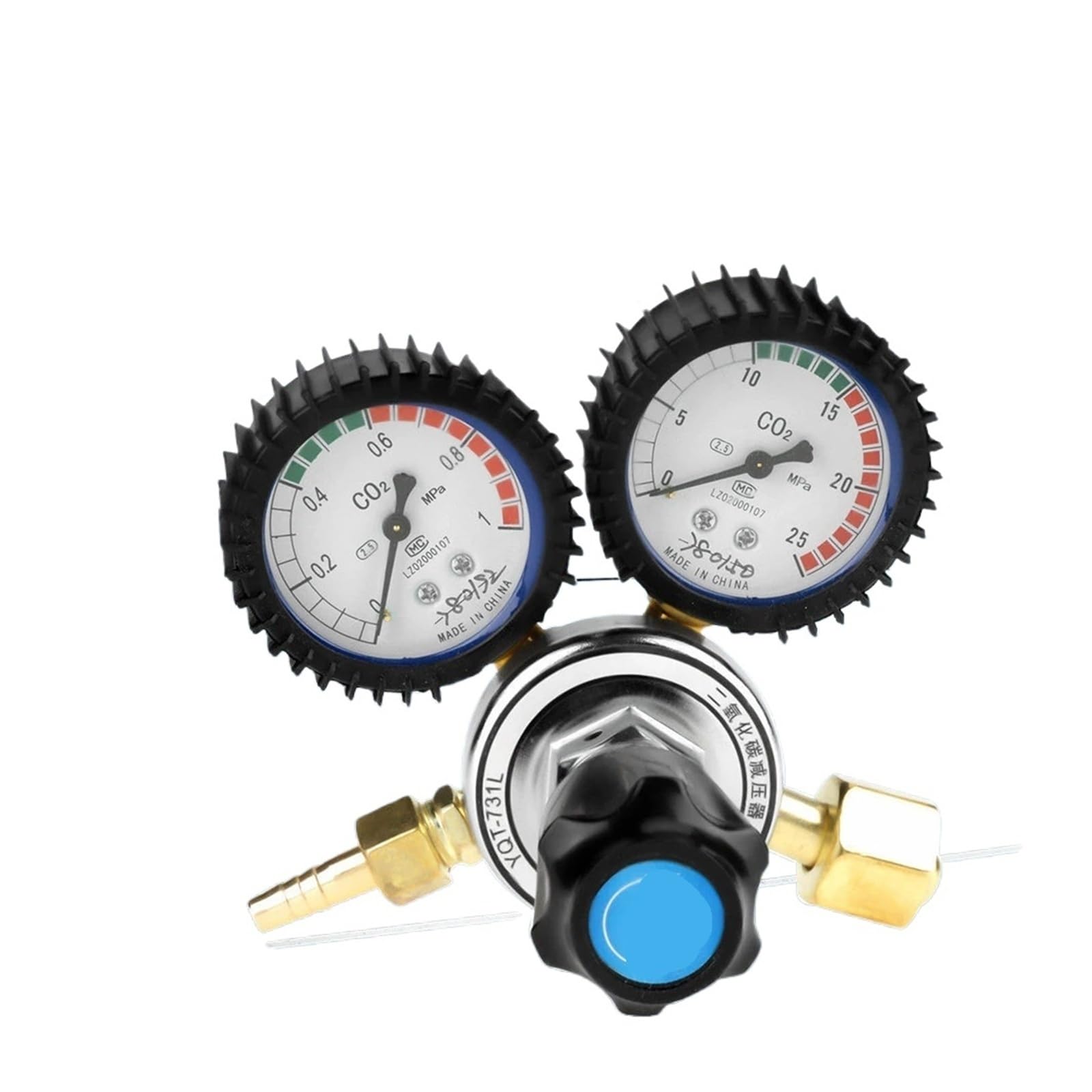Vmvud One Color Co2 Gas Bottle Regulator Argon Flowmeter Welding Weld Pressure Gauges Carbon Dioxide Heated Pressure Reducer Valves