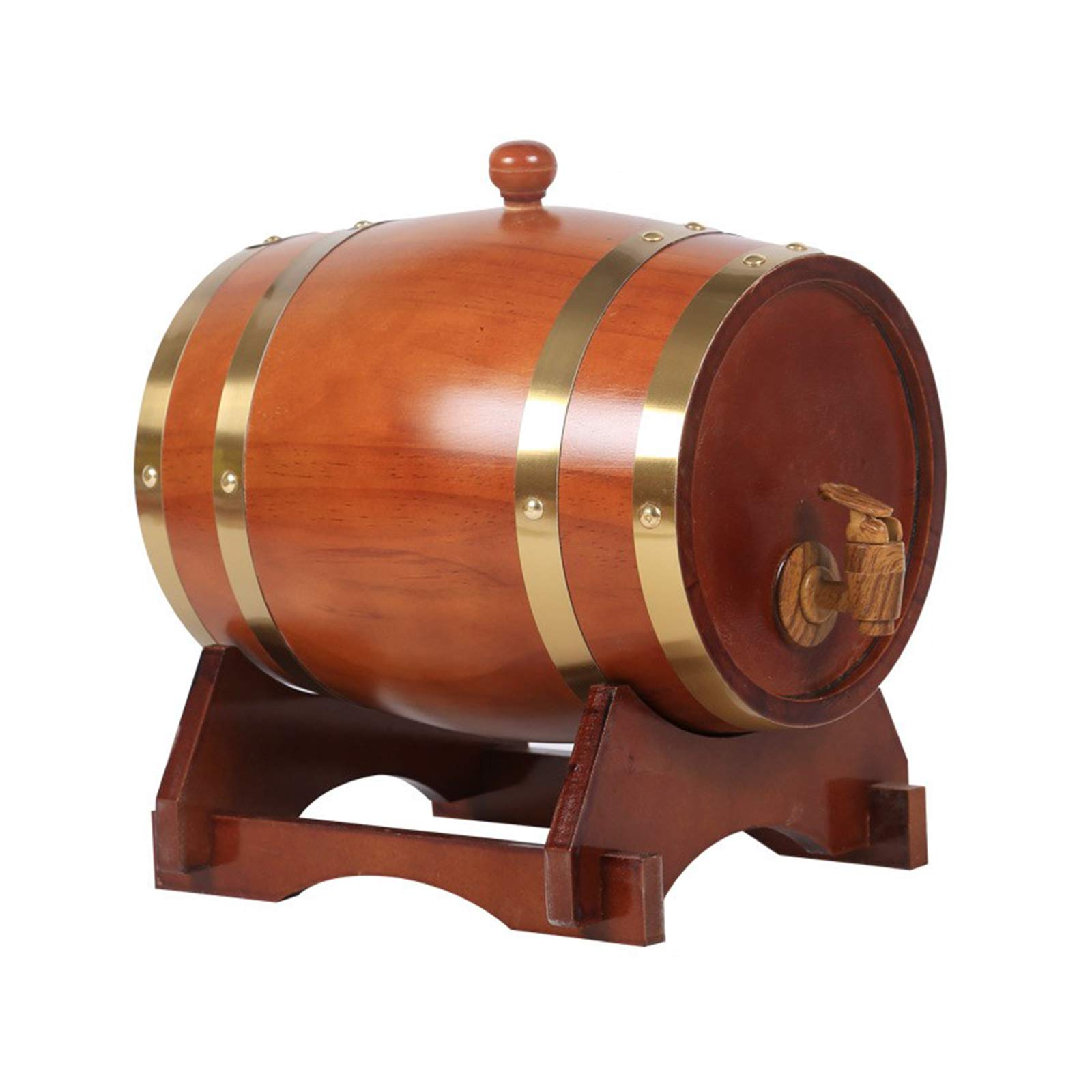 Botte Vino In Rovere - Capacità Da 1.5 A 50 Litri, Realizzata A Mano, Con Rubinetto E Supporto, Per Invecchiamento Vino, Birra, Liquori, Decorazione