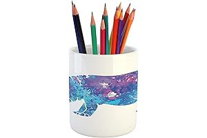 Ambesonne Hippo Pencil Pen Holder
