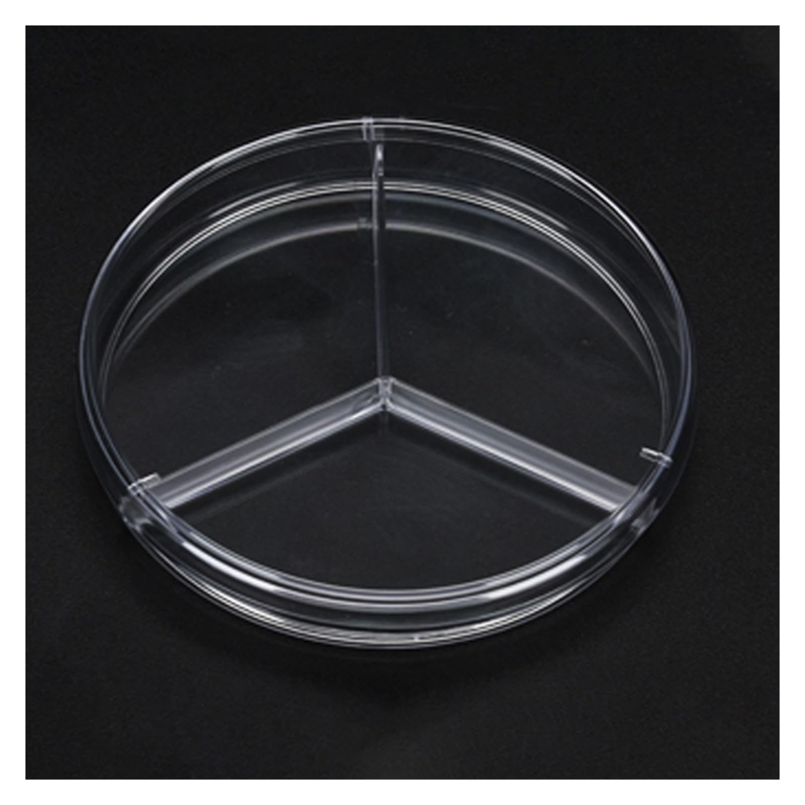 MENGKE 80 Unids/lote Tres Celosías 90mm Plato De Petri De Plástico Estéril Plato De Cultivo De Laboratorio Transparente