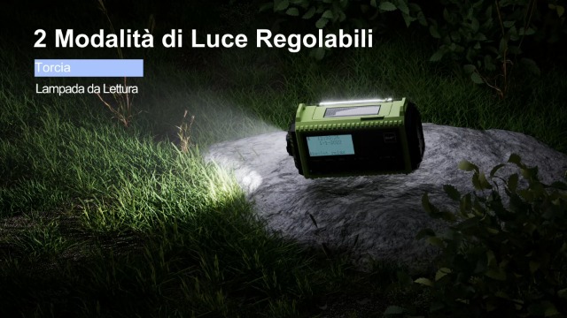 Radio Emergenza Albrecht DR 114 - DAB+/FM, Torcia, PowerBank E Pannello Solare IPX5 - Foto 2