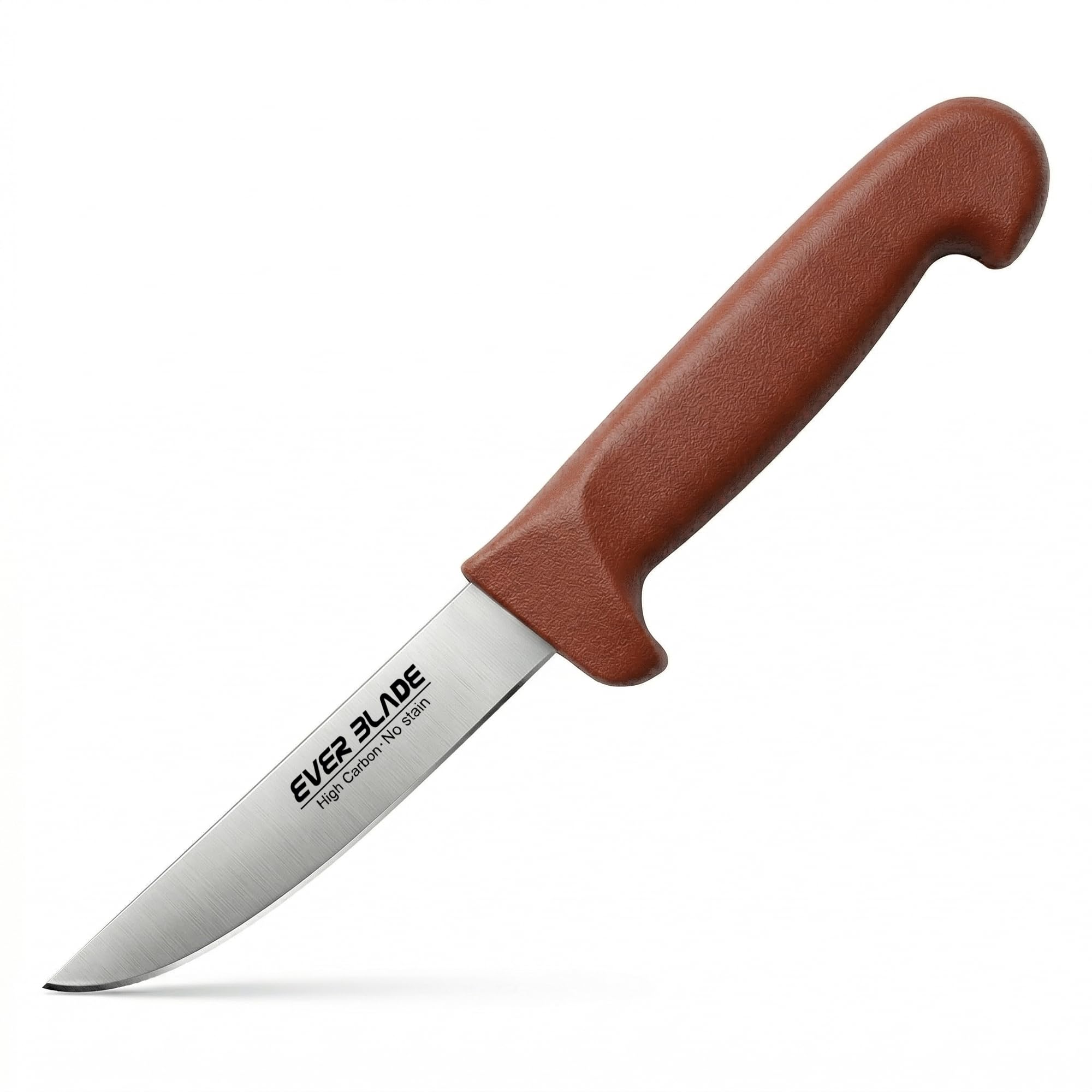 Ever Blade Professional 4 Inch (100mm) Japanese Premium High Carbon Steel Paring Knife | Food-Safe Brown for Root Vegetables & Cooked Meat Prep | Colour-Coded Kitchen Knife - 4-Inch Brown