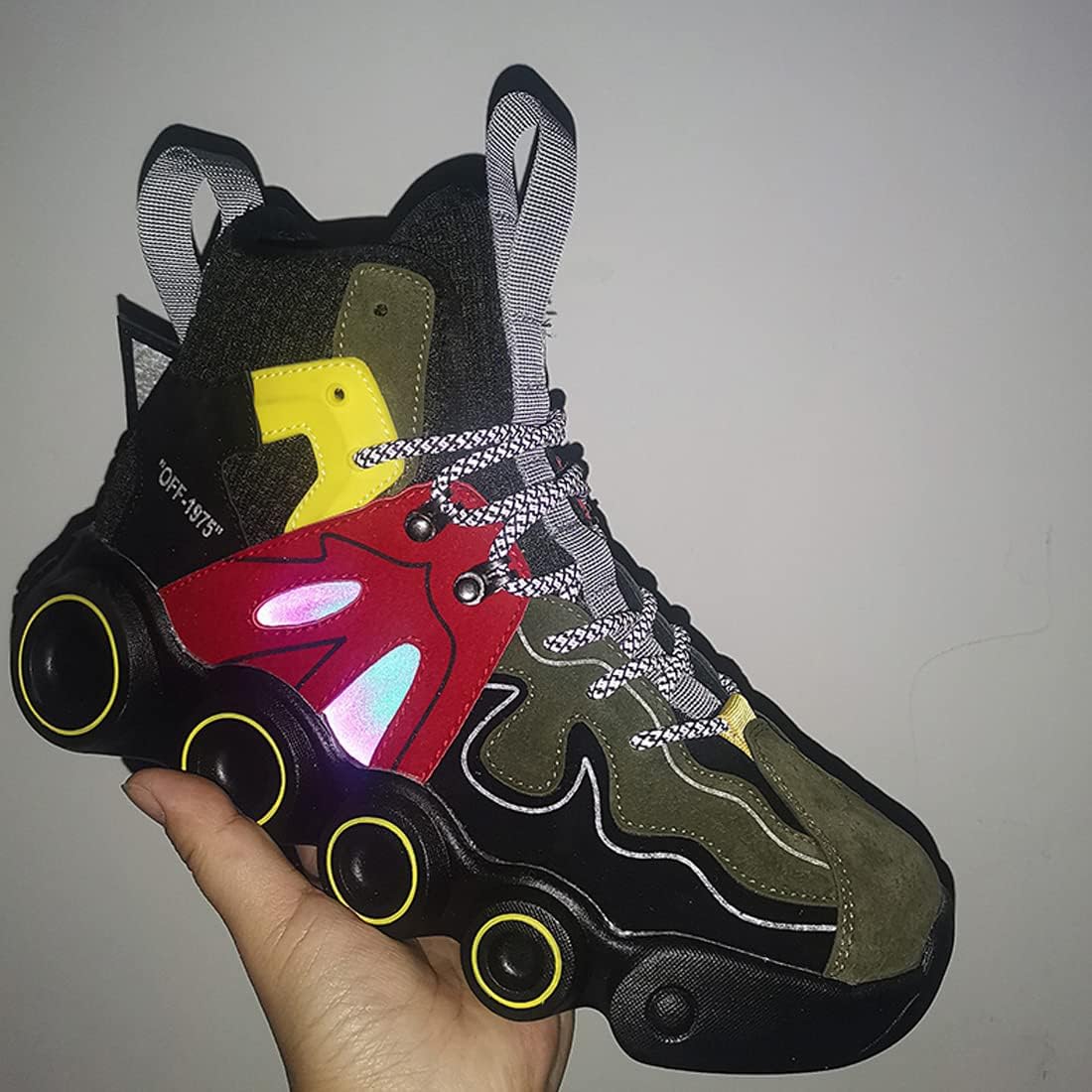 YOHI Men's High Top Shoes Breathable Lightweight Casual Walking Shoes Athletic Running Fashion Sneakers - Image 3