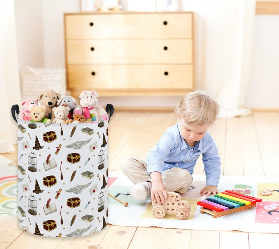 Image of Kids Laundry Hamper,Magic Laundry Basket Collapsible Cute Storage Baskets for Home Decor,Office,Home Organizer,(Magic