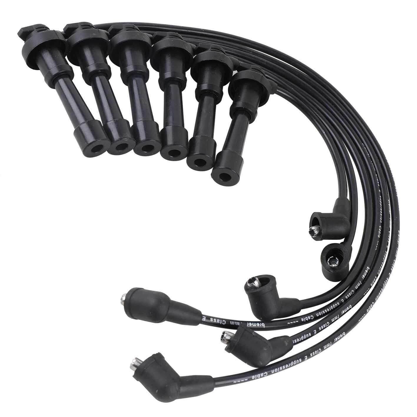 Bode-man Ignition Spark Plug Wires 7mm (6PC Set) for 1991-1997 Dodge Stealth, Mitsubishi 3000GT, Diamante - V6 3.0L