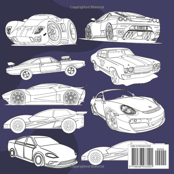 Super Car Coloring Book for Kids: Luxury Cars Coloring Pages for Boys Ages 8-12, Gift for Children Who Love Sports Vehicles image 3