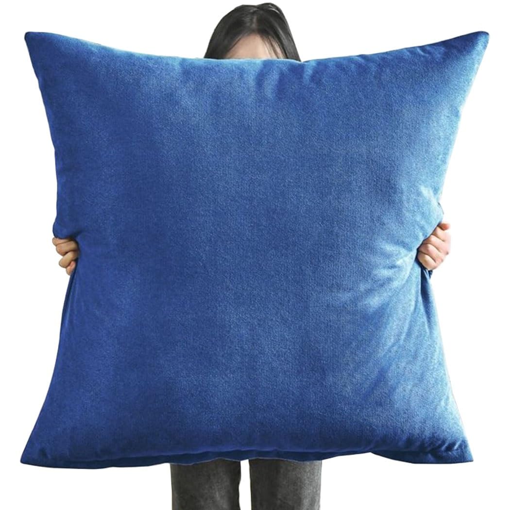 Super King Size Pillow Cases,Square Extra Large Cushion Covers 50x50, 60 x 60,70x70,80x80 cm Soft Pillow Cover with Invisible Zipper Decorative pillowcases for pillows Sofa Couch ( Color : Navy Blue ,