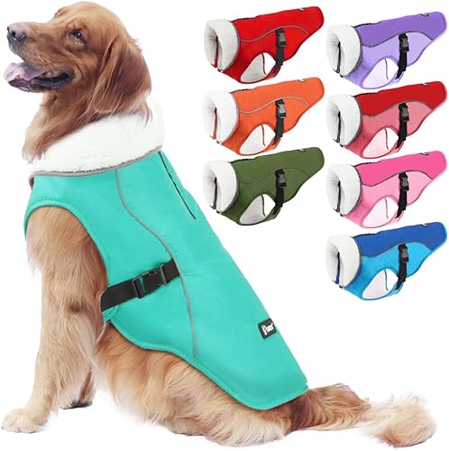 EMUST Chaqueta de invierno para perro, ropa resistente al viento para clima frío, abrigos de invierno reflectantes para perros, chaqueta cálida para
