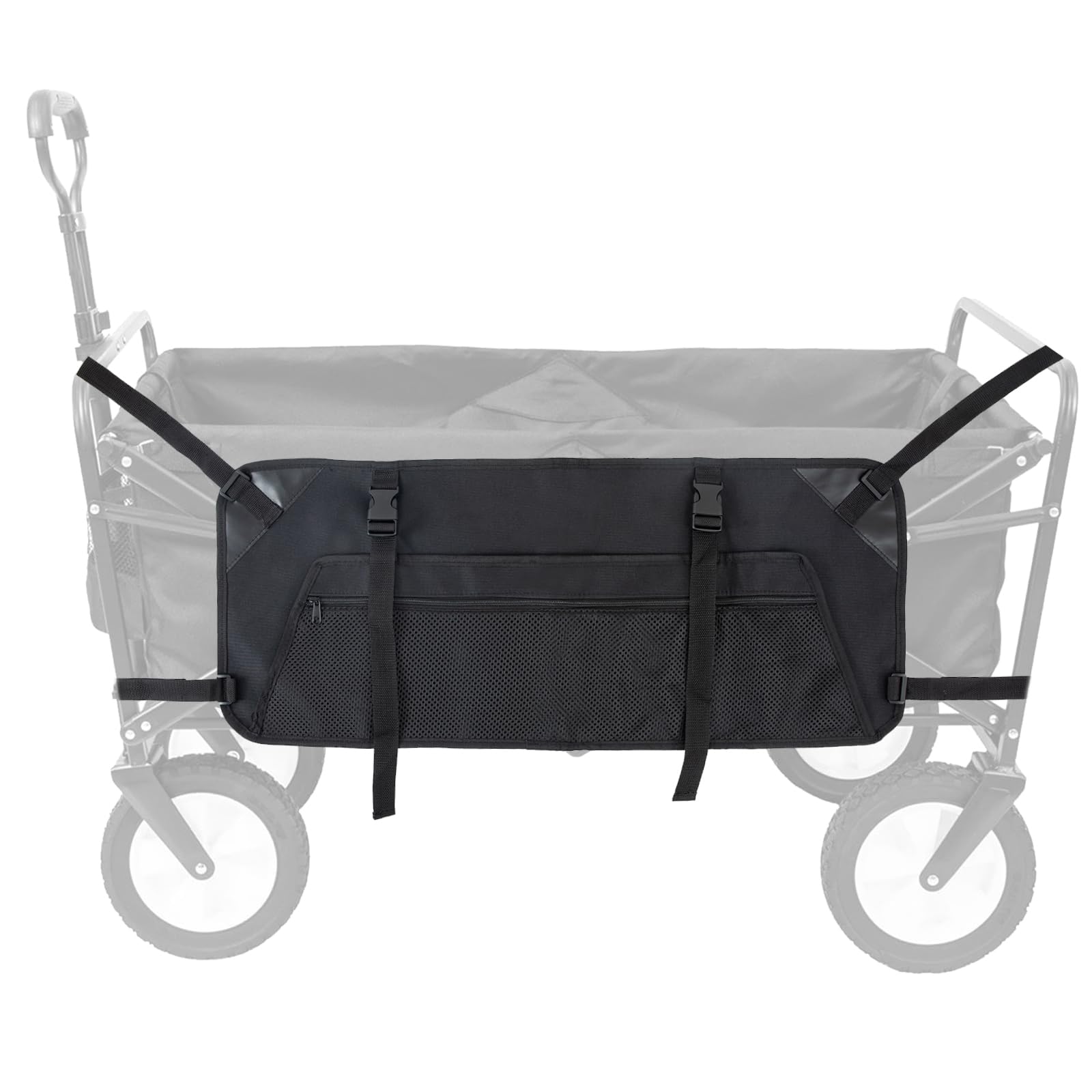 Faltbare Wagenseitentasche Für Klappwagen – 900D Oxford, Mit Netztasche, Für Camping & Garten (Grün)