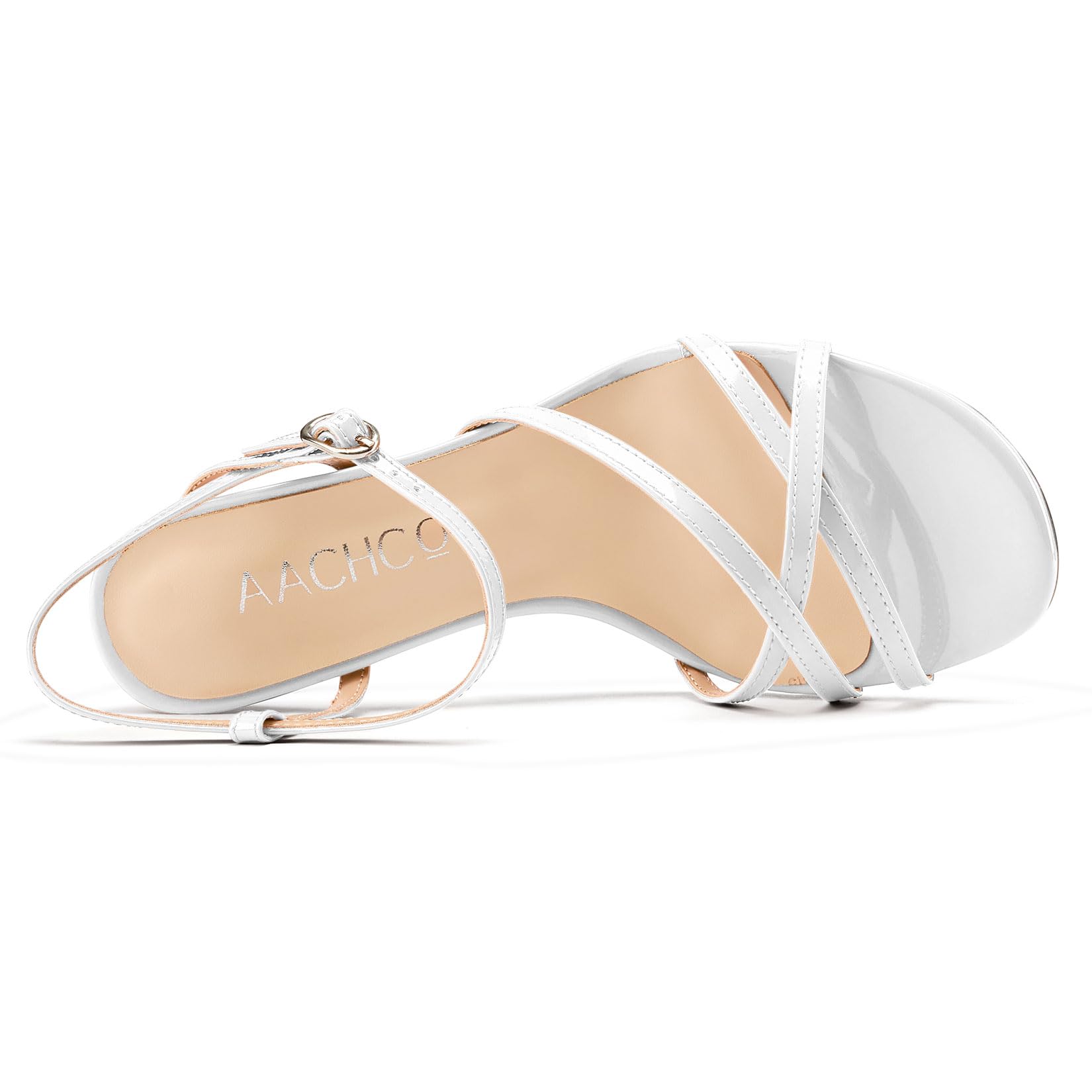 Aachcol Donna Medio Gattini Tacco Heels Strappo Tacco Heel Sandali Aperte sulla Punta Cinturino alla Caviglia Ballo Dress Scarpe 6.5 CM Heels
