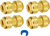 Vista 25 de SUNGATOR Acoplamiento de 1/2 pulgada, accesorios Pex a presión de 1/2 pulgada, acoplamiento recto de 1/2", accesorios de latón sin plomo