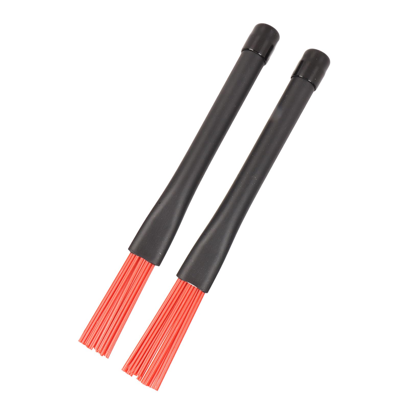HERCHR Percussion Retractable Nylon Brush Stick for Jazz Drum, 2PCS Telescopic Drumsticks Sticks Drum Brushes with Comfortable Rubber Handles Portable Drum Brush(red)