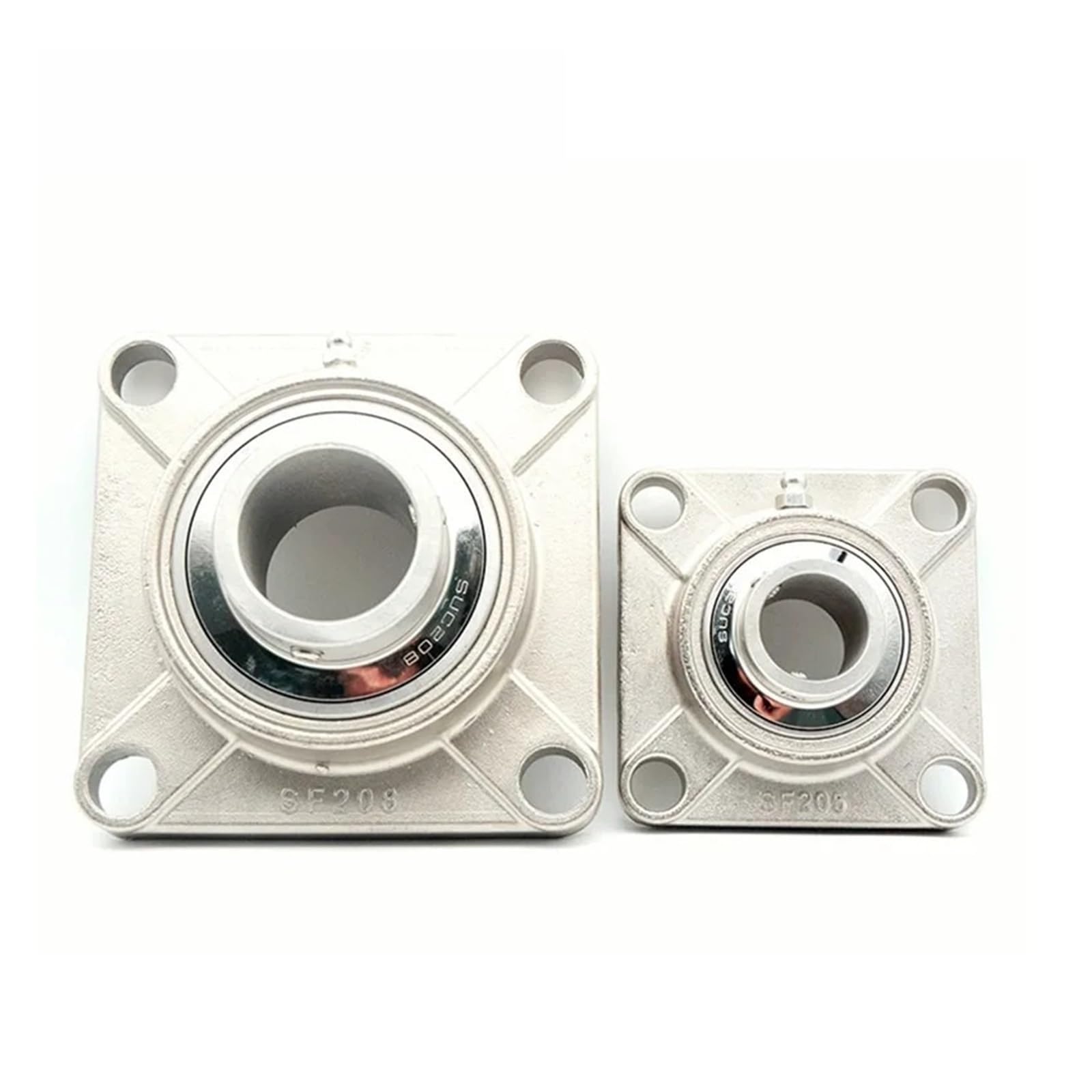 JJHQOKYNA 1PCS 304Stainless Steel Outer Spherical Bearing Square Base SUCF207